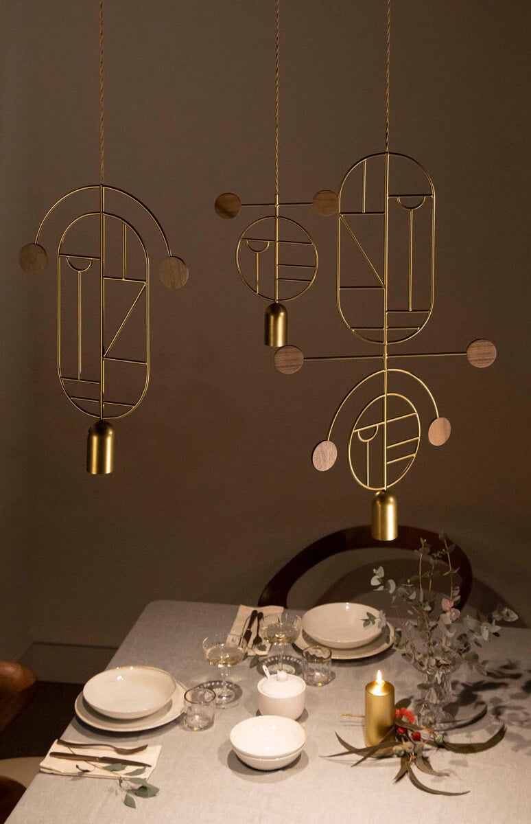 Wooden Dots Suspension Lamp - Single-Piece #6