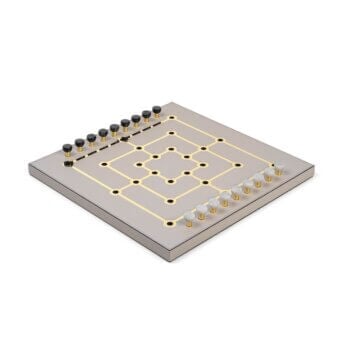 Mill Game Set - Golden Grid