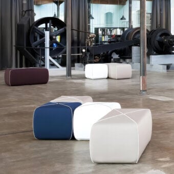 B-Line Crossed Pouf