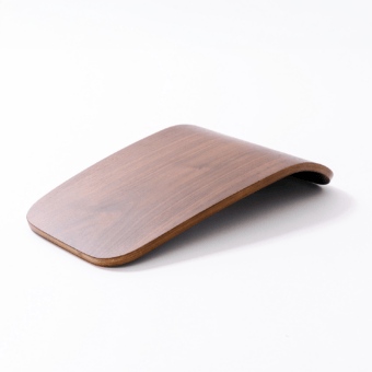 Luxury STIL‑FIT BACK Stretch tool medium‑brown satin wooden curved minimalist arch low‑profile ergonomic design