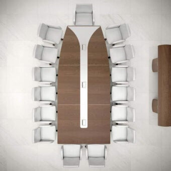 Codutti iSixty Avantgarde Office Semi-Oval Meeting Table