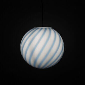 1295 Murano Candy Suspension Lamp - Blueberry