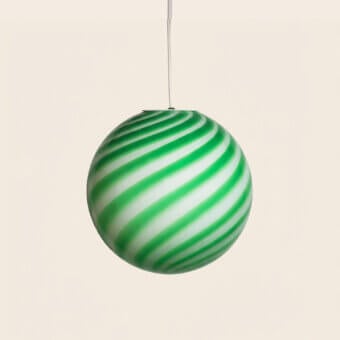 1295 Murano Candy Suspension Lamp - Green Mint
