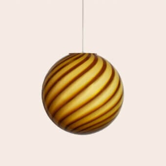 1295 Murano Candy Suspension Lamp - Honey Yellow