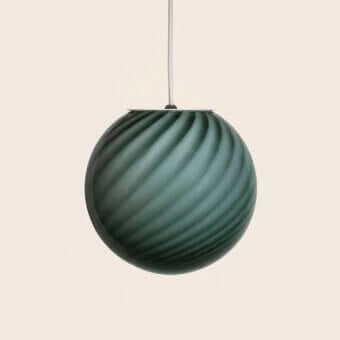 1295 Murano Candy Suspension Lamp - Sage Green
