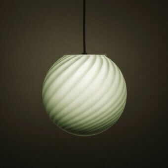 1295 Murano Candy Suspension Lamp - Sage Green