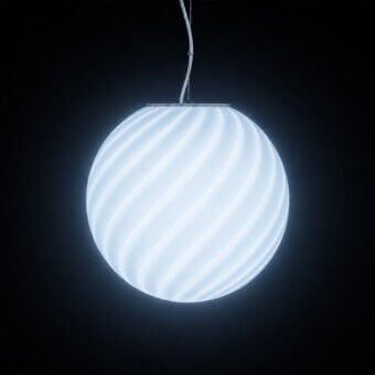 1295 Murano Candy Suspension Lamp - Soft Azure