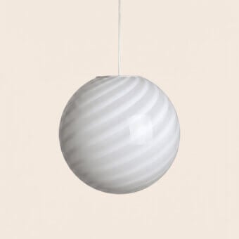 1295 Murano Candy Suspension Lamp - White