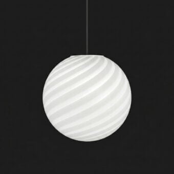 1295 Murano Candy Suspension Lamp - White