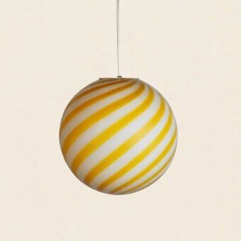 1295 Murano Candy Suspension Lamp - White & Yellow