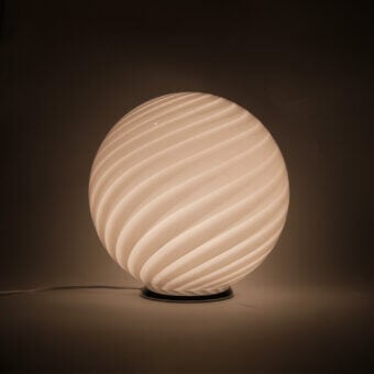 1295 Murano Candy Table Lamp - Peach