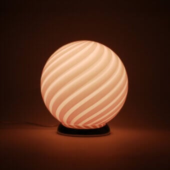 1295 Murano Candy Table Lamp - Pink