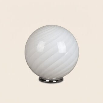 1295 Murano Candy Table Lamp - White