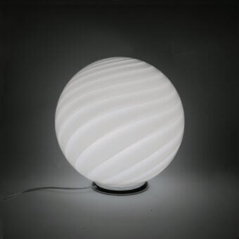 1295 Murano Candy Table Lamp - White