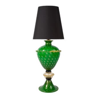 1295 Murano Venezia Table Lamp - Emerald Green & 24k Gold Leaf
