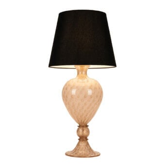 1295 Murano Venezia Table Lamp - Dusty Rose & 24k Gold Leaf
