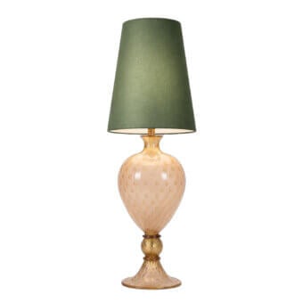 1295 Murano Venezia Table Lamp - Dusty Rose & 24k Gold Leaf