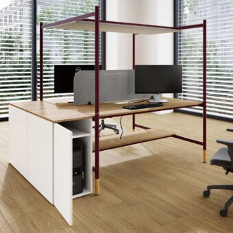 Codutti 2BE Office 2-Seat Workstation Desk