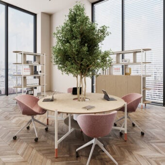 Codutti 2BE Office Round Tree Workstation Table