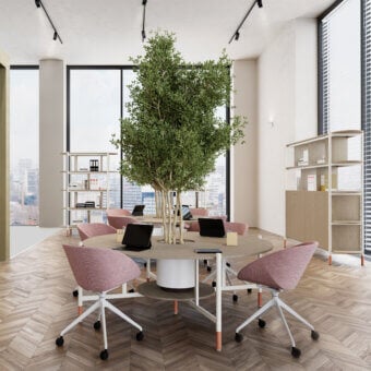 Codutti 2BE Office Round Tree Workstation Table