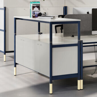 Sideboard & Shelf, sizes: 58"1/4W x 20"1/2D x 29"1/8H + 58″5/8W x 20″1/2D x 13″3/4H