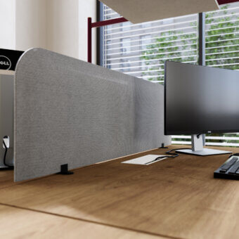 Sound-absorbing panel with hardware, size: 53″1/2W x 2″D x 16″1/8H