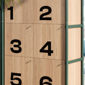Sticker Kit numbers to identify locker in black