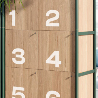 Sticker Kit numbers to identify locker in white