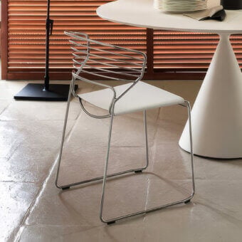 Desalto Koki Wire Leather Chair
