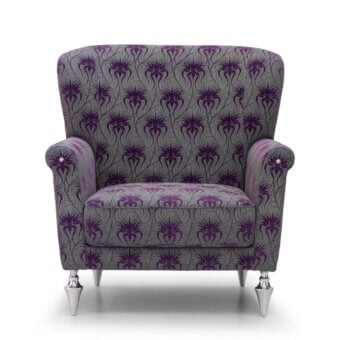 JR Home by John Richmond PURPLE ORCHID RAIN Lounge Chair