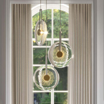 Paolo Castelli Golden Disc Suspension Lamp