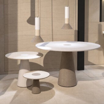 Sophisticated PIMAR Centro coffee table crafted from natural stone with smooth honed finish