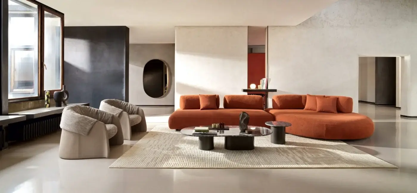 Exceptional Ditre Italia Isla rug with light beige textile and horizontal lines displaying a smooth finish