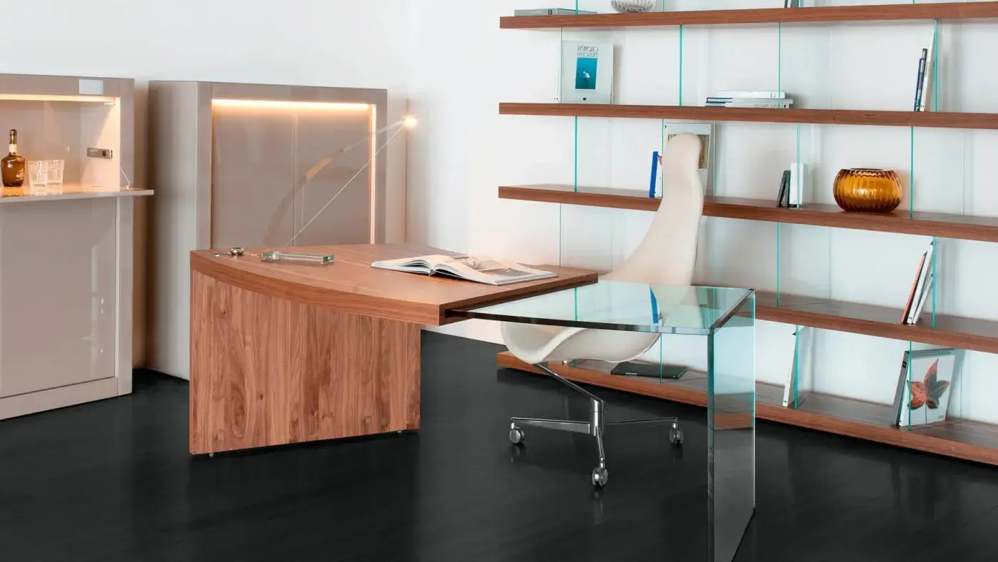Distinguished Reflex Zenith chair with organic silhouette and ergonomic support upholstered in light neutral fabric or leather with a smooth finish