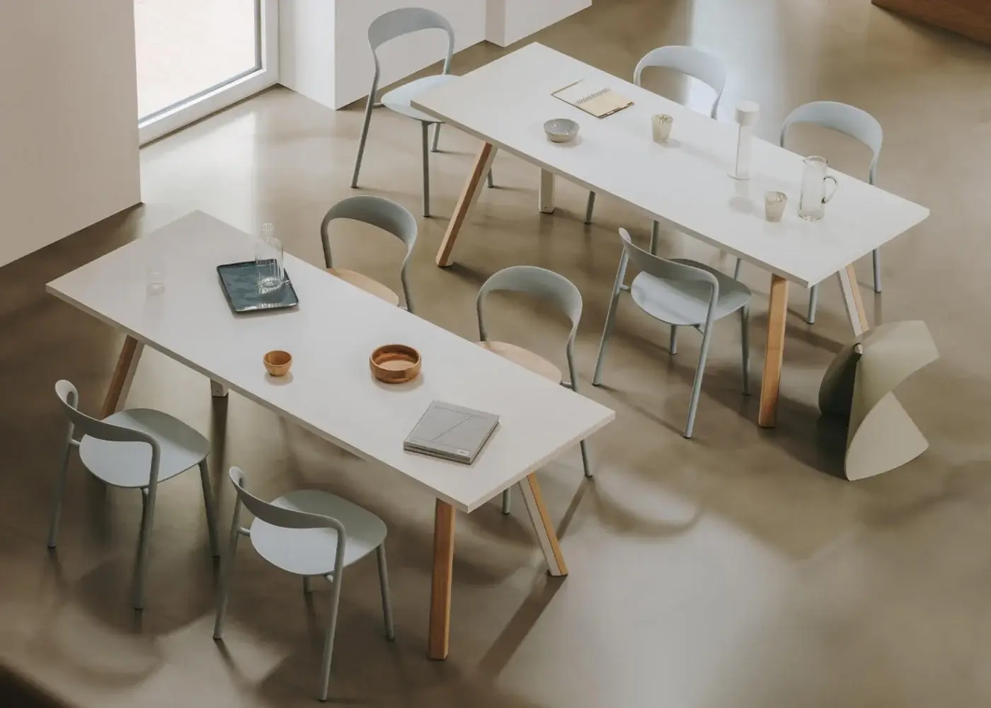 Distinguished Lapalma AP stool crafted from moulded plywood with blanched oak finish in a light beige hue and fluid folded form