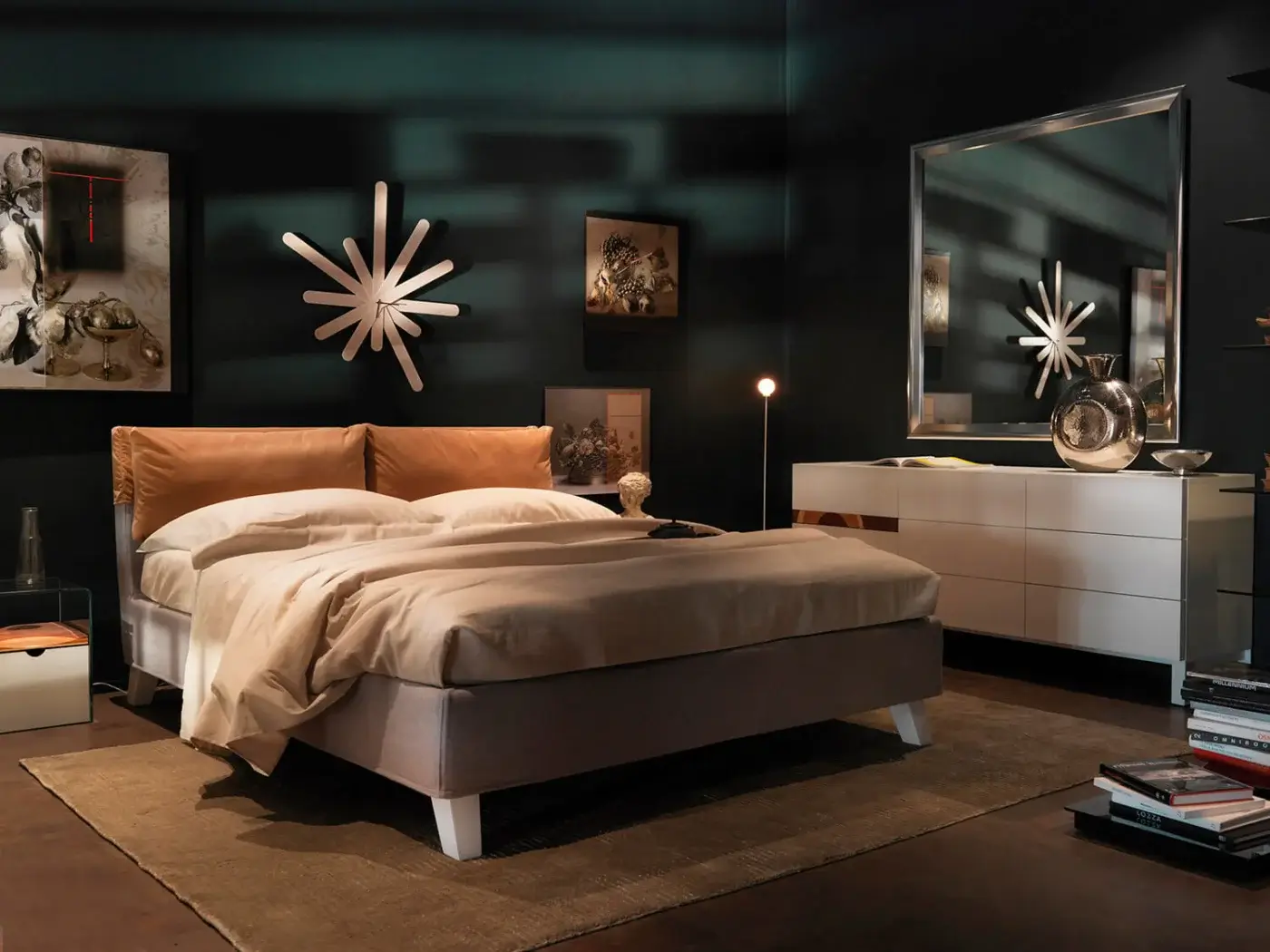 Elegant Horm Yume Brill mirror crafted in Italy with a glossy aluminum frame reflecting crisp clarity