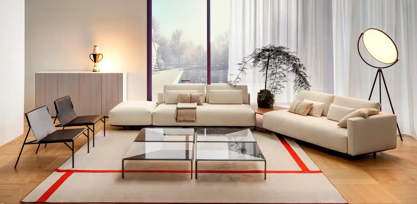 Exceptional Horm Ragtime side and coffee tables with Carrara marble tops and bronze painted metal structure