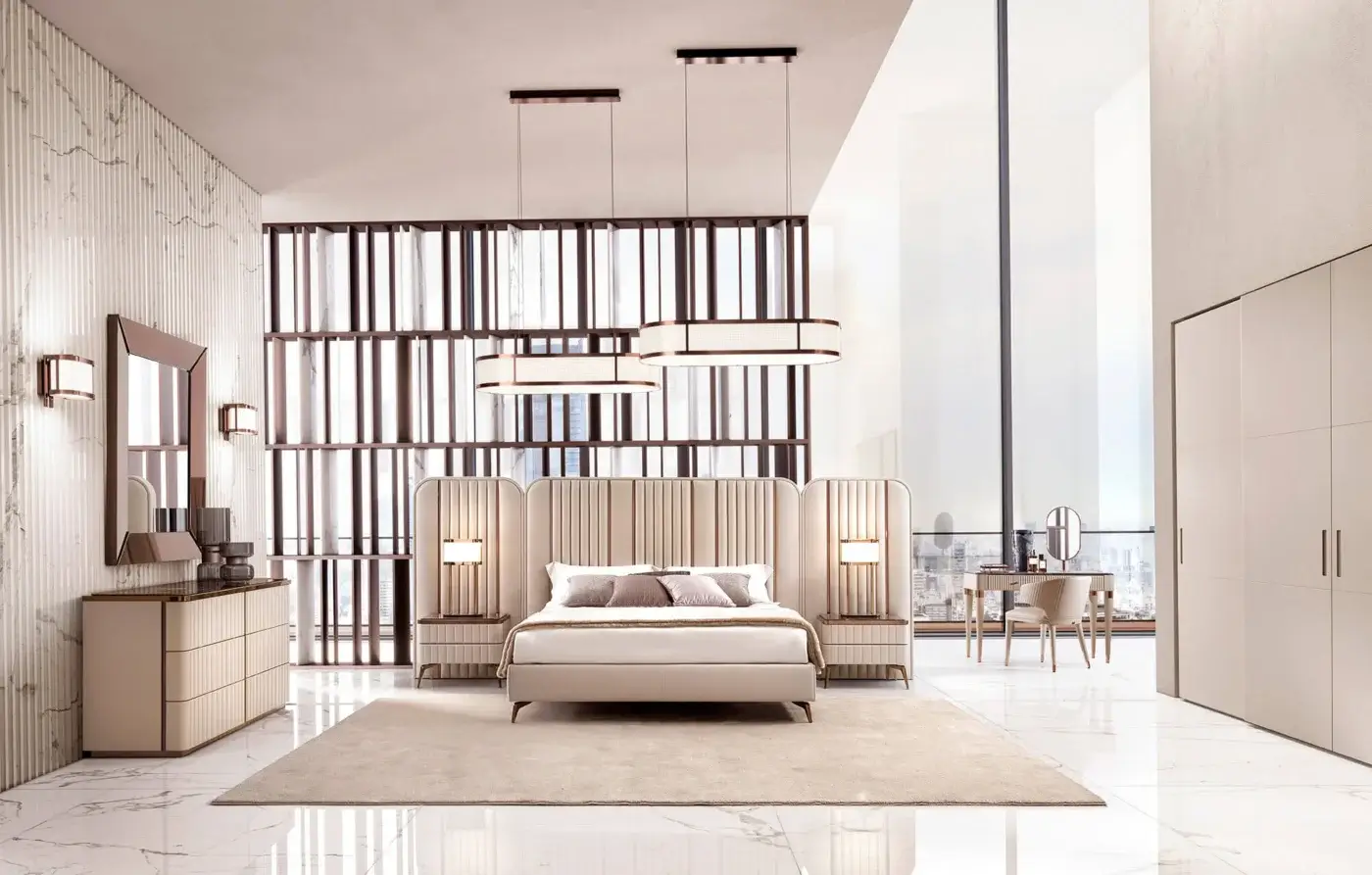 Exceptional DV Home Collection Tiffany mirror with shining stainless steel frame and multilayered natural mirror finish