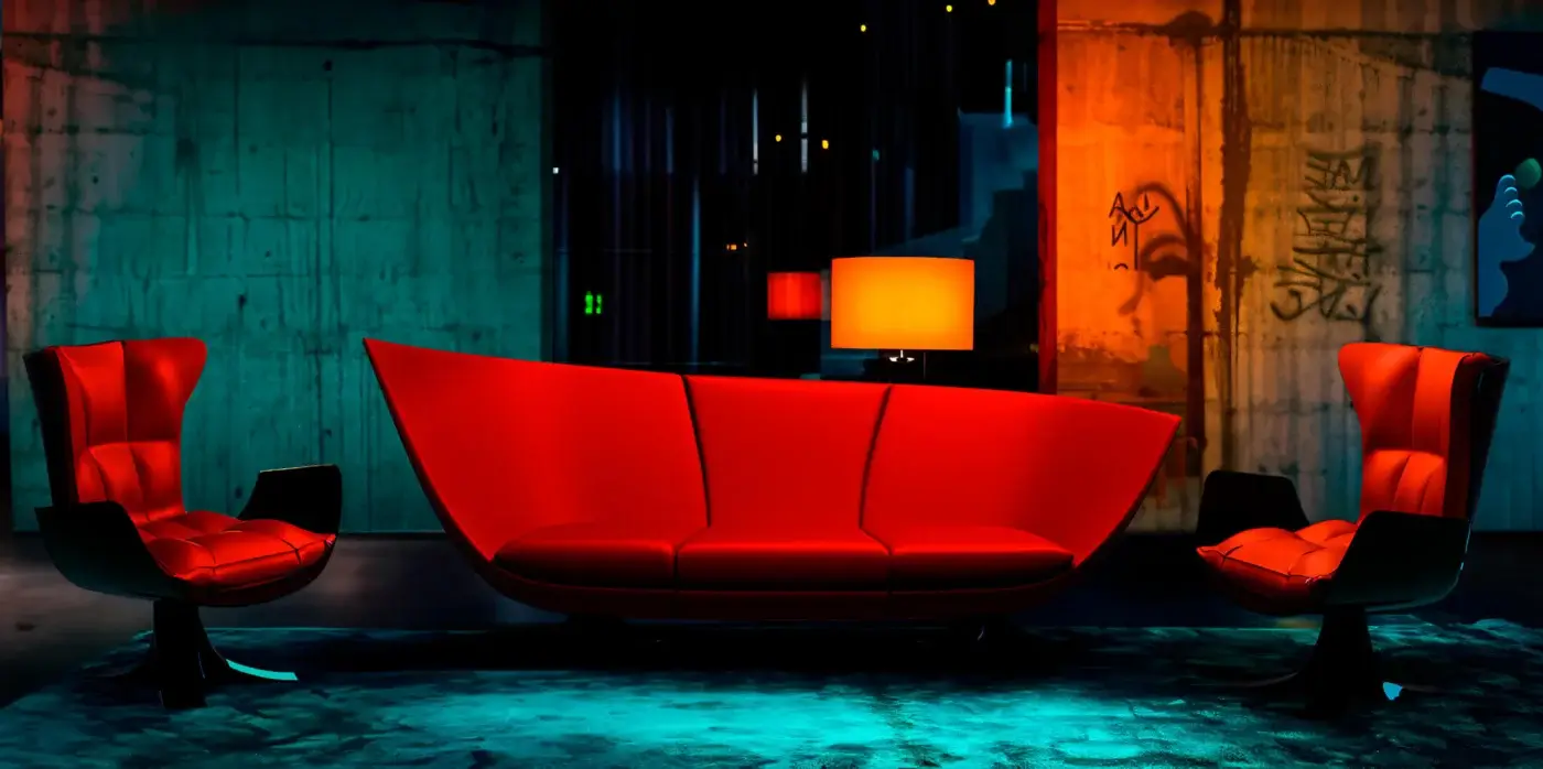 Exceptional Joker Home Collection sofa with deep red velvet upholstery and a glossy enveloping design crafted in Italy