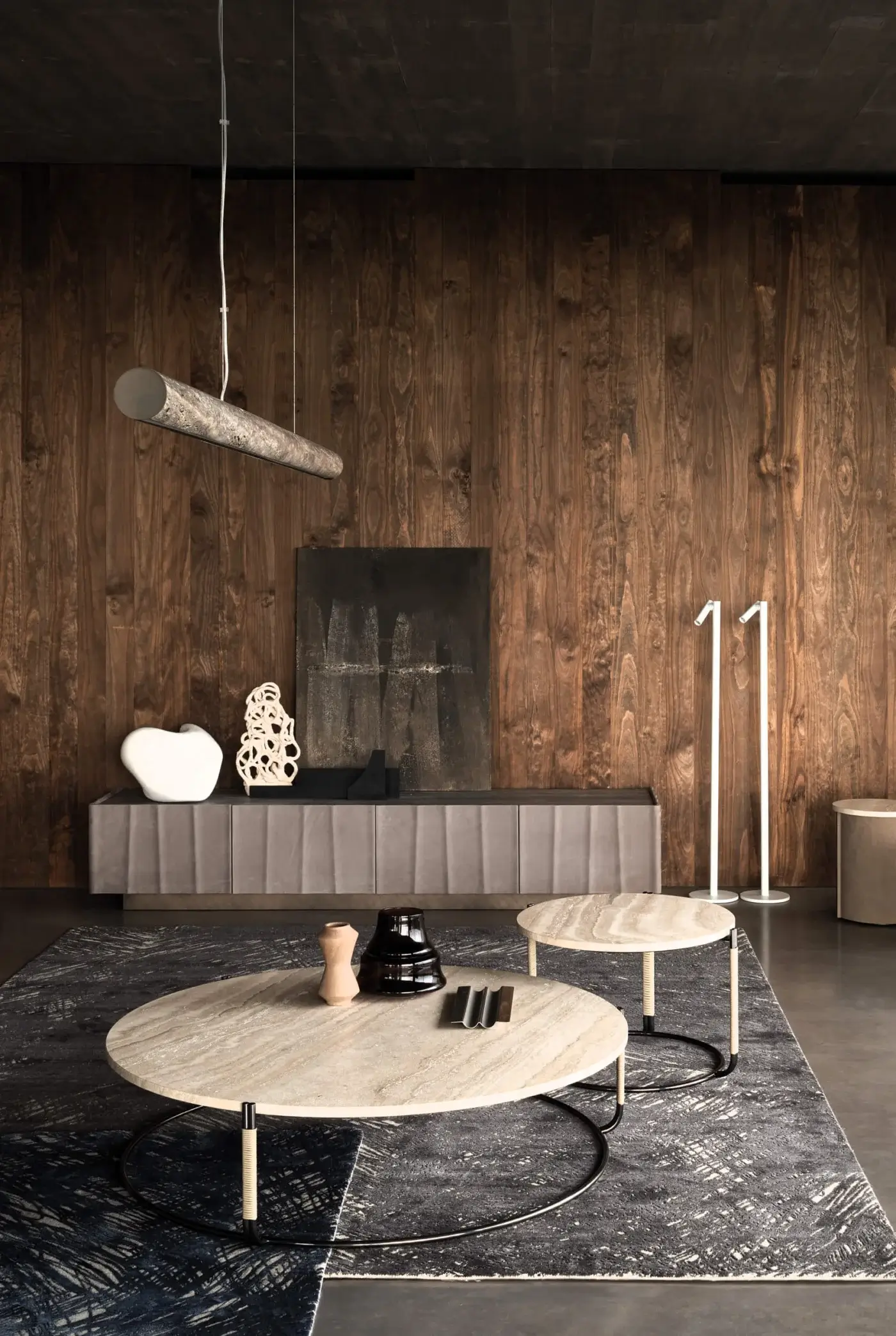 Superior Cierre1972 Dune sideboard with medium-dark wood grain and a matte finish crafted in Italy