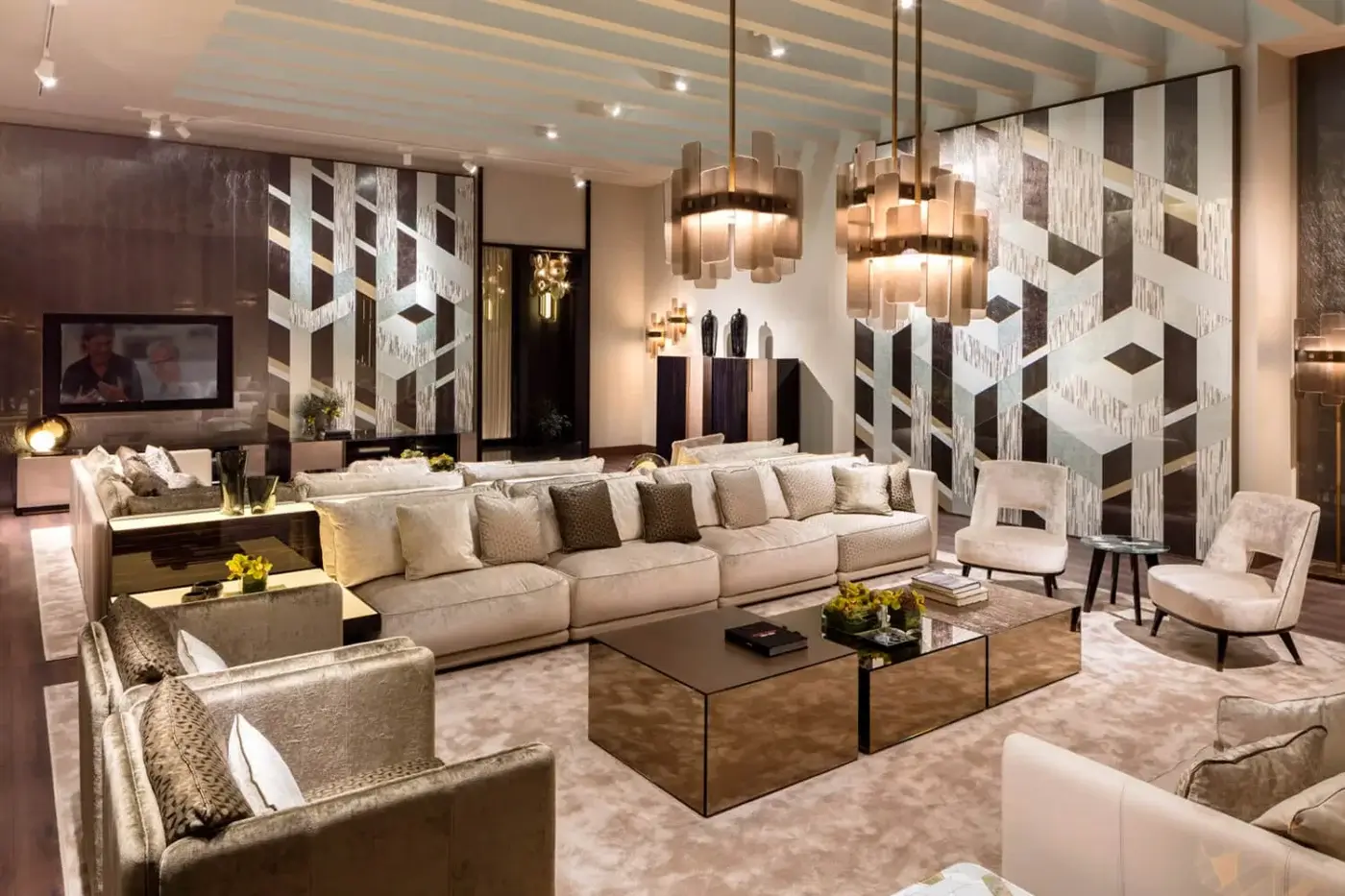 Exceptional Sicis Oscar suspension lamp crafted in brass with translucent rings and antique bronze finish