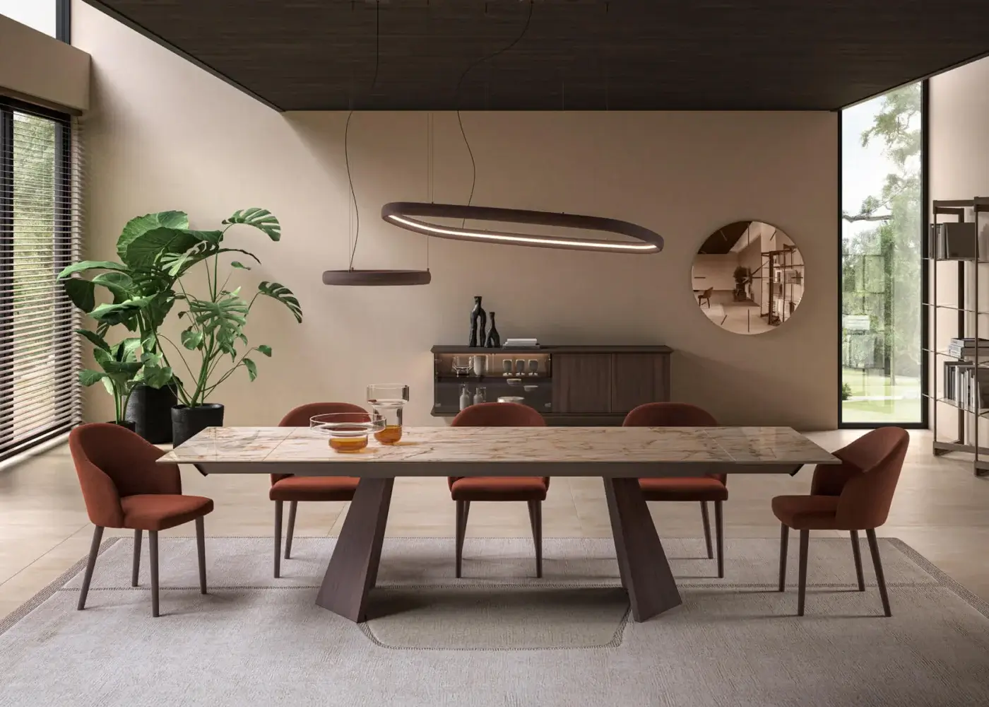 Distinguished Ozzio Italia Zico armchair with light wood and generously padded seat for ultimate relaxation