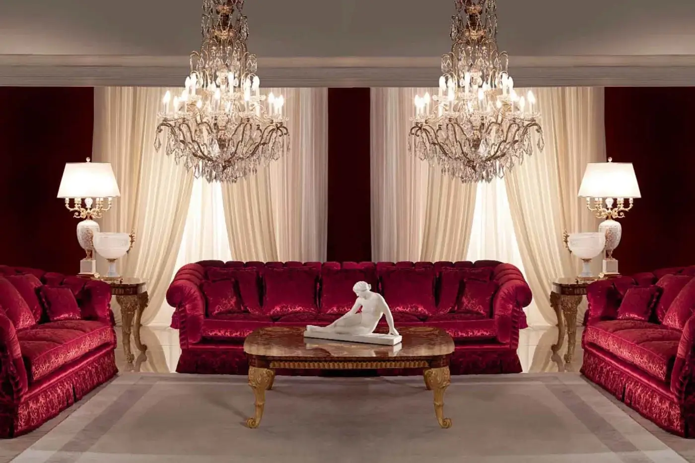 Distinguished Zanaboni T101/C coffee table with inlaid wooden top and exquisitely carved legs in golden-brown with a glossy sheen
