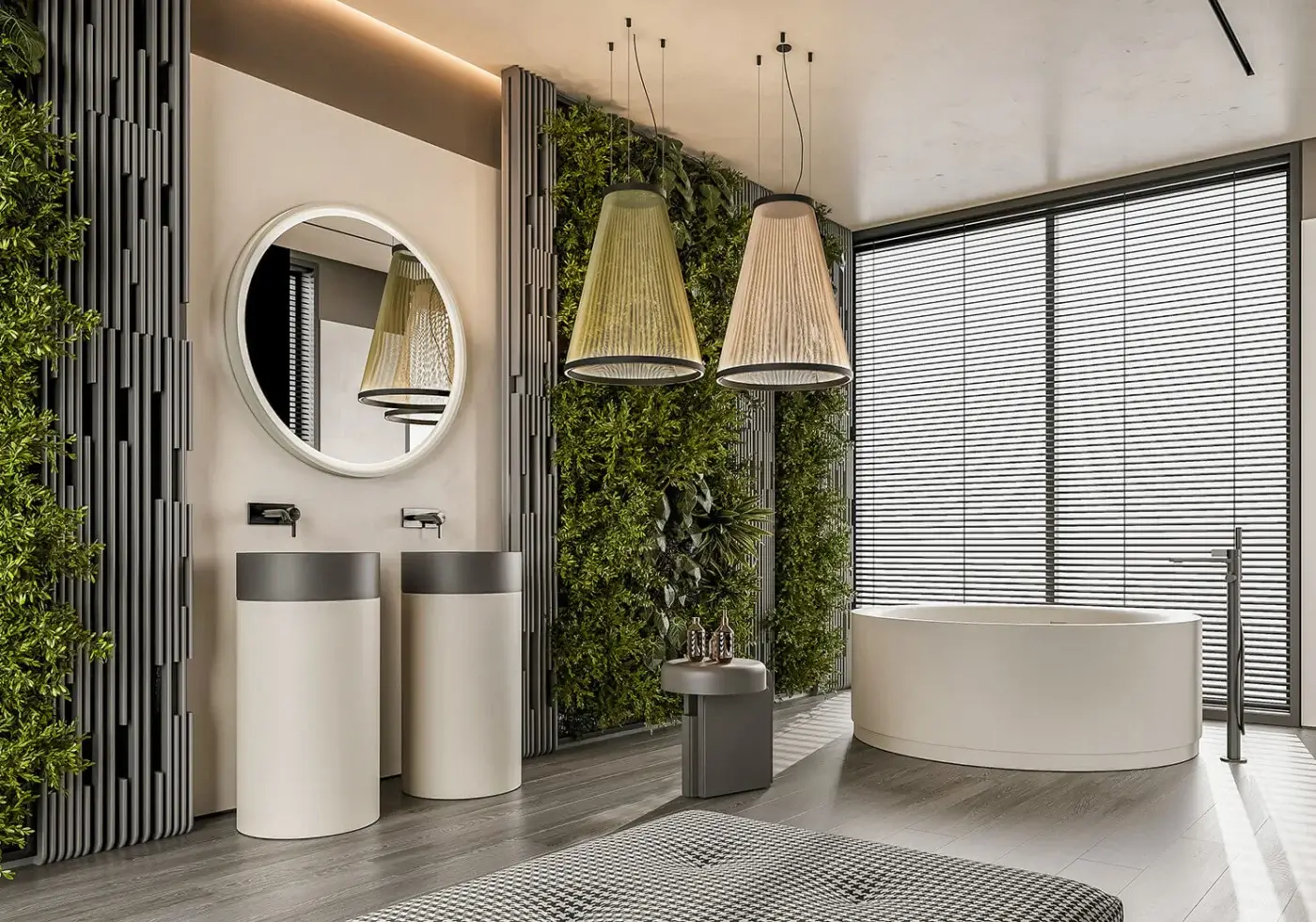 Exceptional Norah Design MCVSPC01 mirror crafted in dark-toned Norahcryl with a velvety matt texture