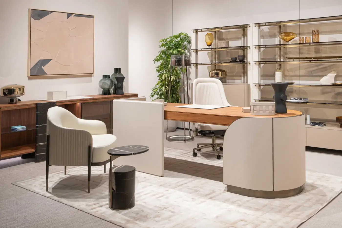 Sophisticated Capital Oxford lounge chair with creamy white woven fabric upholstery and quilted leather backrest