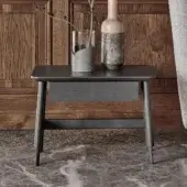 Distinguished Ditre Italia Aany nightstand with beech structure and matte dark gray finish provides discreet storage