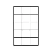Rectangular grid pattern with black lines on white background, six rows and four columns, structured layout, blank template, even lighting.