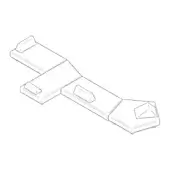 Modular seating system line drawing, geometric forms, adaptable configuration, minimalist design, white background studio rendering.