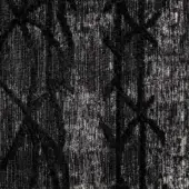 Cotton chenille textile sample, Mumbai, displays a gray diagonal rib pattern with a plush, granular texture and high contrast tonal variations.