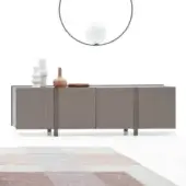 Exclusive Ditre Italia Beam sideboard with a matte medium gray-brown finish and ultra-lightweight frame